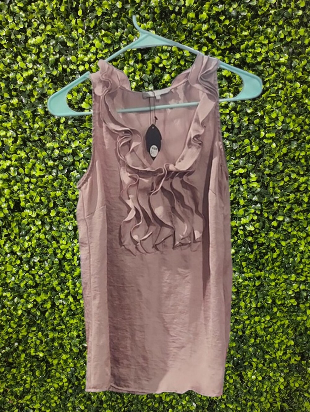 Violet Light Pink Ruffle Top Small
